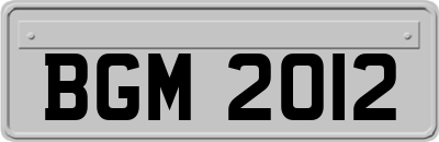 BGM2012