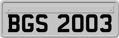 BGS2003