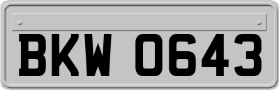 BKW0643