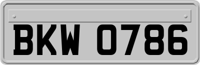 BKW0786