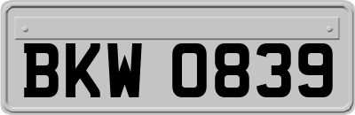 BKW0839
