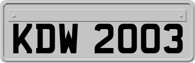 KDW2003