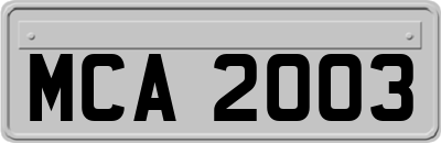 MCA2003