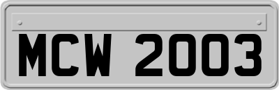 MCW2003