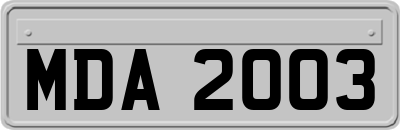 MDA2003